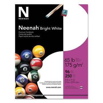 Neenah® Bright White Bright White Card Stock, 96 Bright, 65lb, 8.5 X 11, 250-pack freeshipping - TVN Wholesale